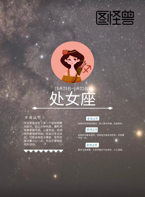 星座运势 手机海报 运势 处女座 星空