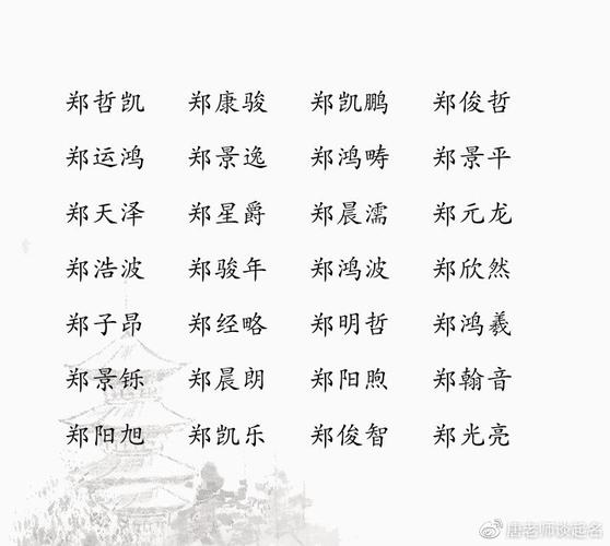 用郑字起名怎么起男孩