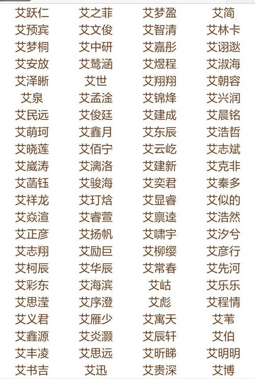 用母艾取名字 以艾为名的名字