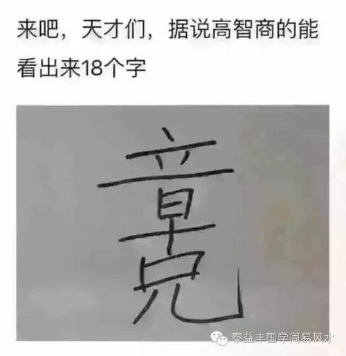 中国汉字的博大精深 据说高智商的人能看出18个字