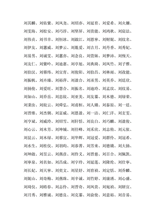 满分刘姓女孩取名 刘姓女孩取名字大全2023